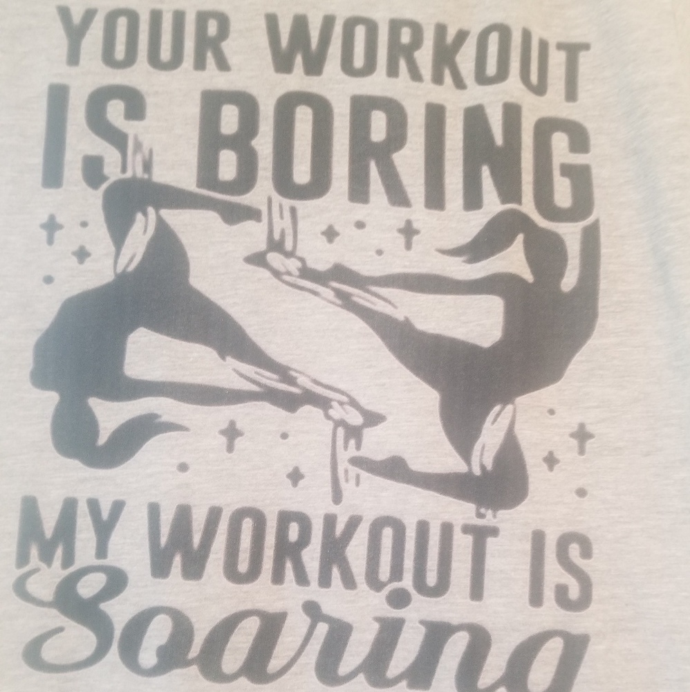 Grey aerialist/ aerial yoga tshirt